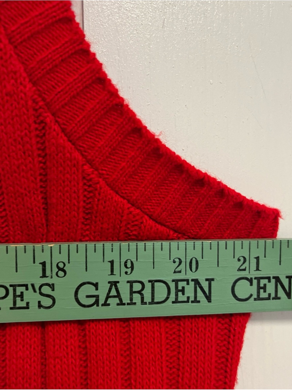Red Ribbed Button-Front Sweater Vest - Picture 5 of 8
